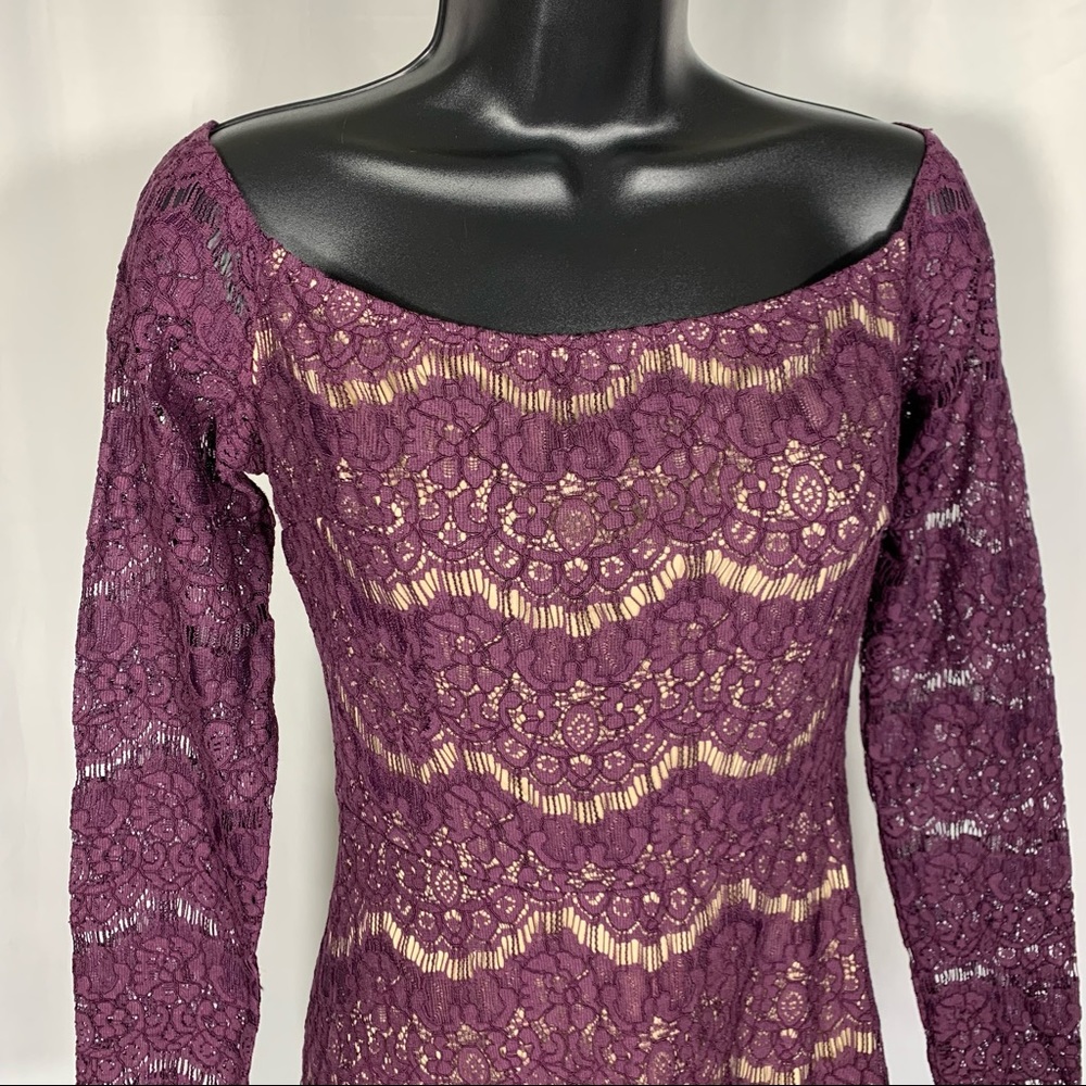 Xhilaration Eyelash Lace Long Sleeve Dress - Picture 7 of 14